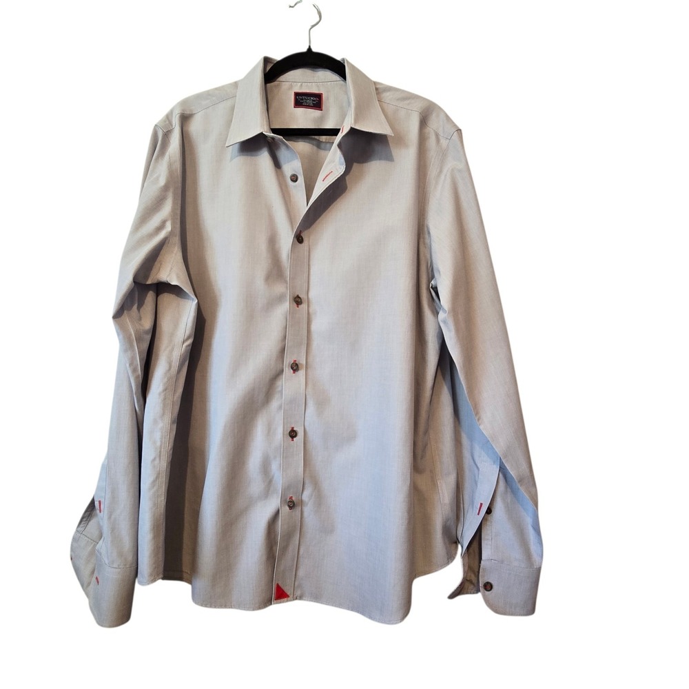 UNTUCKit Rubican WF Button Up Shirt‎ Mens XL Gray EUC Business Casual Preppy